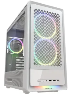 Cougar DUOAIR RGB Blanca Semitorre ATX con 5 ventiladores Preinstalados-ICACSM0934