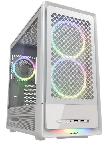 Cougar DUOAIR RGB Blanca Semitorre ATX con 5 ventiladores Preinstalados
