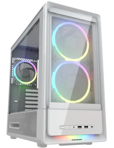 Cougar DUOAIR RGB Blanca: caja ATX RGB con USB-C frontal