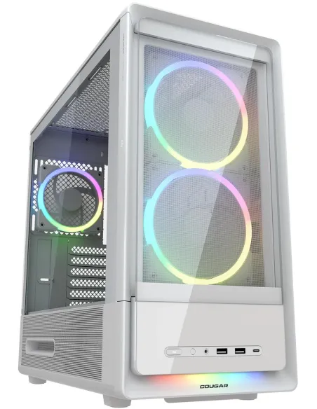 Cougar DUOAIR RGB Blanca: caja ATX RGB con USB-C frontal