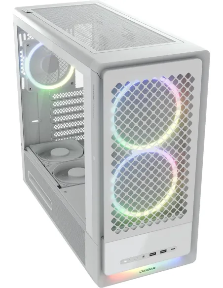 Cougar DUOAIR RGB Blanca: caja ATX RGB con USB-C frontal