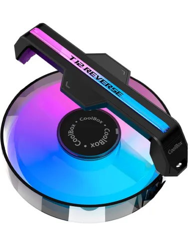 CoolBox T12 Reverse ARGB: ventilador PWM 120 mm ARGB negro