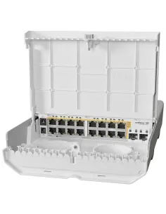 Mikrotik CRS318-16P-2S+OUT Switch Exterior de 16 Puertos Gigabit con PoE-Out-NSWSID0033