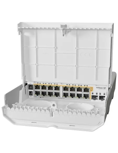 Mikrotik CRS318-16P-2S+OUT Switch Exterior de 16 Puertos Gigabit con PoE-out 802.3af/at