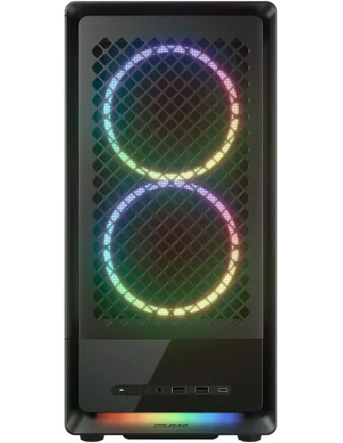 Cougar DUOAIR RGB Negro: caja ATX con frontal dual y USB-C