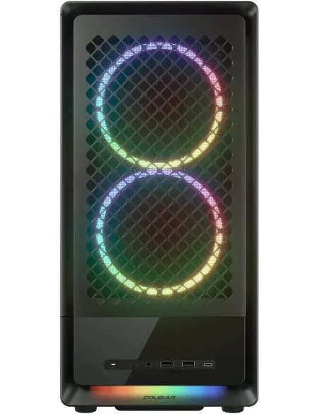 Cougar DUOAIR RGB Negro: caja ATX con frontal dual y USB-C