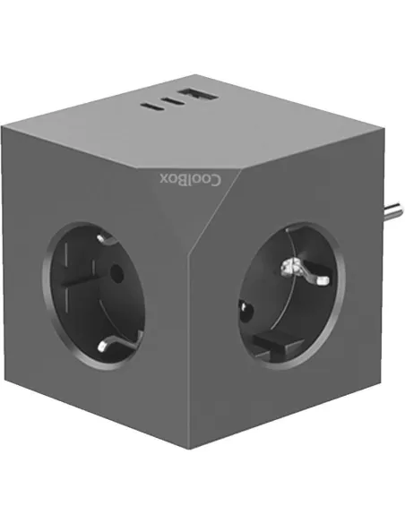 Coolbox Cubik: base de enchufes USB-C PD para pared compacta