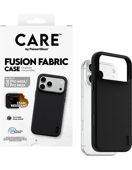 PanzerGlass Care Fusion Fabric Black iPhone 17 y 18 Pro Max