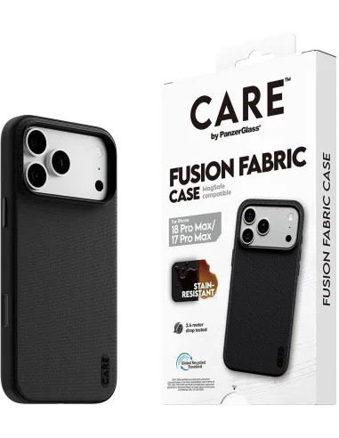 PanzerGlass Care Fusion Fabric Black iPhone 17 y 18 Pro Max