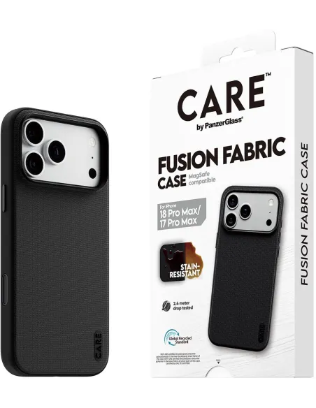 PanzerGlass Care Fusion Fabric Black iPhone 17 y 18 Pro Max