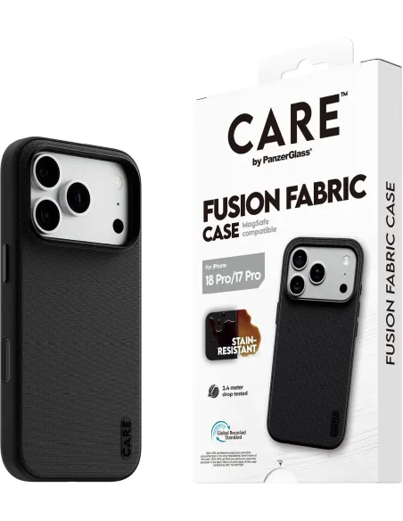 PanzerGlass Fusion Fabric Black MagSafe iPhone 17 Pro y iPhone 18 Pro