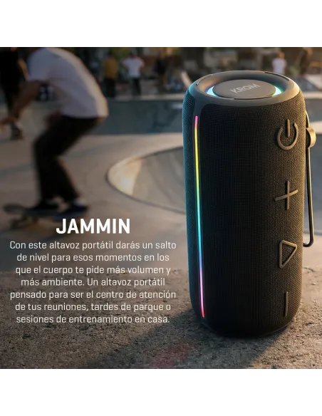 KROM Jammin altavoz Bluetooth portátil 20 W para música