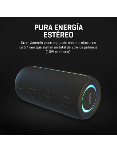 KROM Jammin altavoz Bluetooth portátil 20 W para música