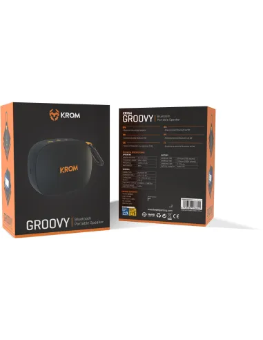 KROM Groovy altavoz portátil Bluetooth para música en casa