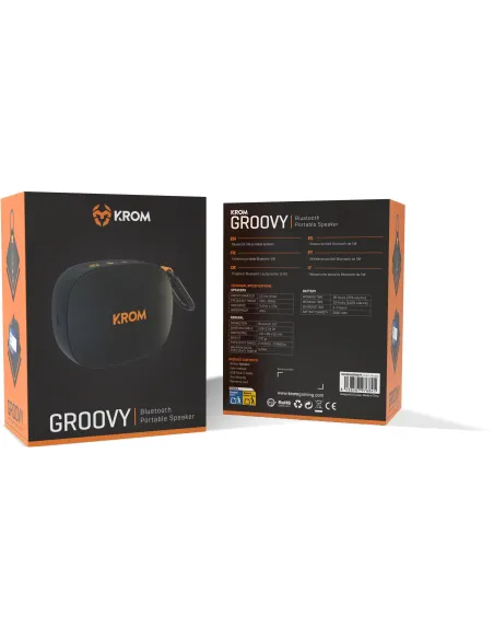 KROM Groovy altavoz portátil Bluetooth para música en casa