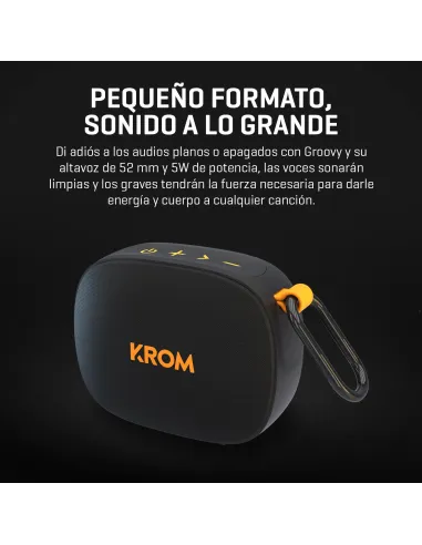 KROM Groovy altavoz portátil Bluetooth para música en casa