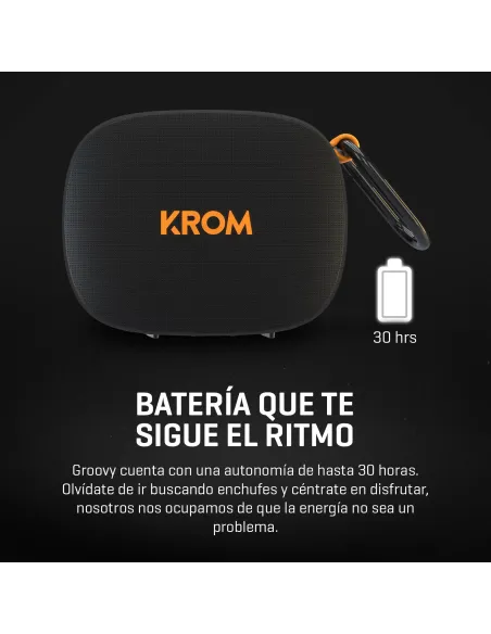 KROM Groovy altavoz portátil Bluetooth para música en casa