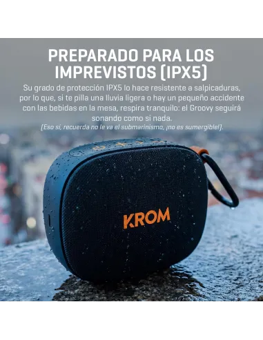 KROM Groovy altavoz portátil Bluetooth para música en casa