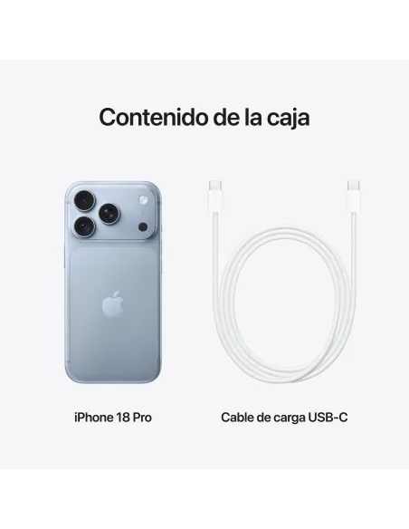 Apple iPhone 18 Pro 256GB Azul Glacial | Móvil Pro 120 Hz