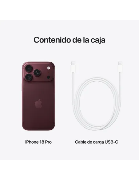 Apple iPhone 18 Pro 512GB Burdeos: móvil Pro con OLED 6,3