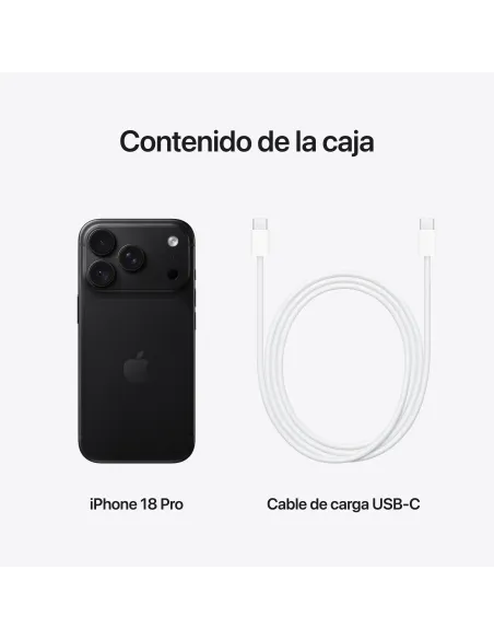 Apple iPhone 18 Pro 1TB Negro para cámara Fusion y ProRes