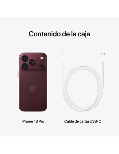 Apple iPhone 18 Pro 1TB Burdeos: móvil OLED 5G ProMotion