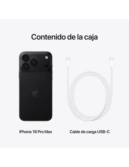 Apple iPhone 18 Pro Max 512GB Negro - móvil grande OLED 6,9"