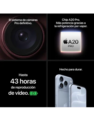 Apple iPhone 18 Pro Max 512GB Plata: cámara Pro 48 Mpx y 5G