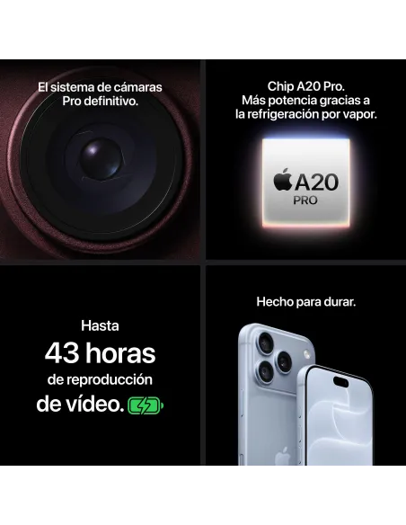 Apple iPhone 18 Pro Max 512GB Plata: cámara Pro 48 Mpx y 5G