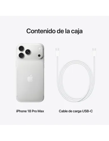 Apple iPhone 18 Pro Max 512GB Plata: cámara Pro 48 Mpx y 5G