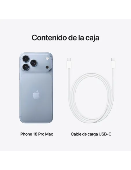 Apple iPhone 18 Pro Max 512GB Azul Glacial - móvil Apple