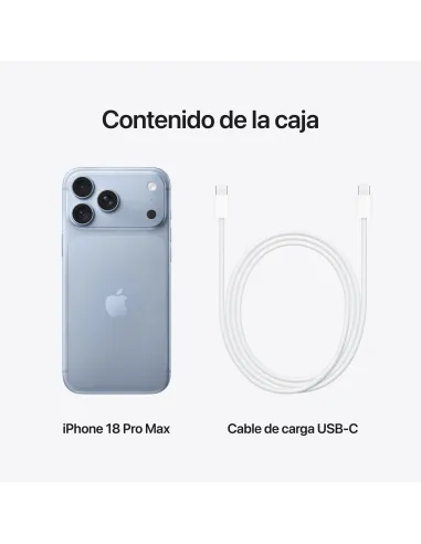 Apple iPhone 18 Pro Max 1TB Azul Glacial - móvil Pro y vídeo