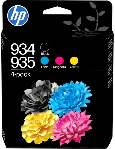 HP 934/935 Pack de 4 Cartuchos de Tinta Originales