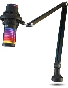KROM Kaze Pro Micrófono USB cardioide y omnidireccional con RGB y brazo articulado-MAUMIC0089