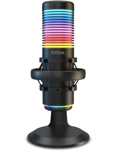 KROM Kaze Pro micrófono streaming RGB con brazo articulado