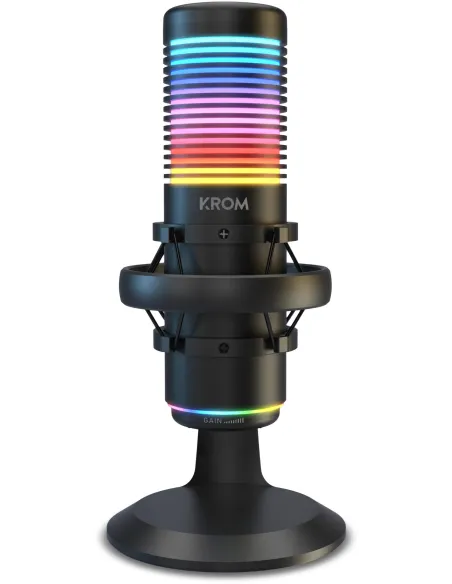 KROM Kaze Pro micrófono streaming RGB con brazo articulado