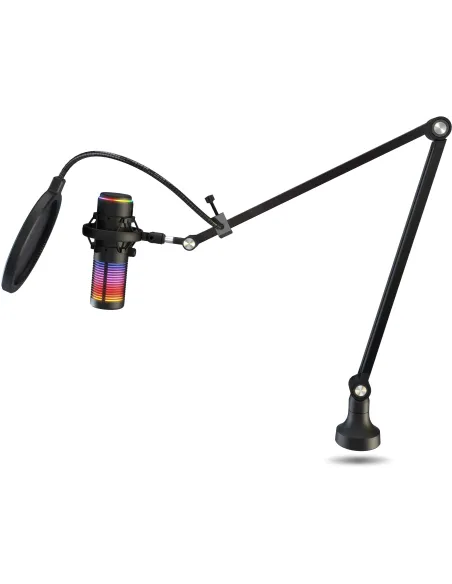 KROM Kaze Pro micrófono streaming RGB con brazo articulado