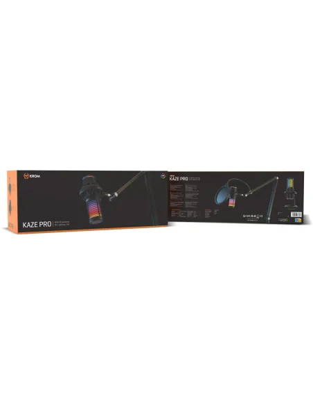 KROM Kaze Pro micrófono streaming RGB con brazo articulado
