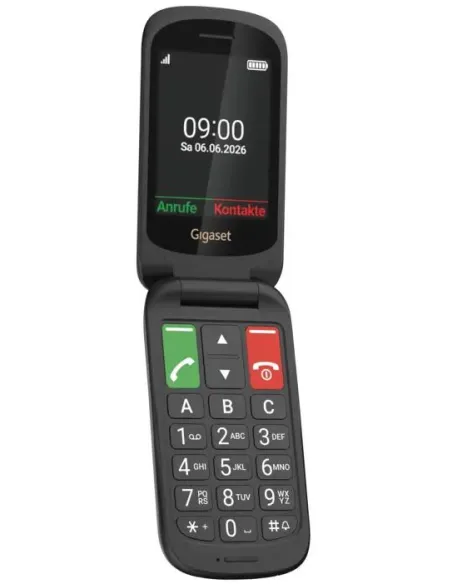 Gigaset GL40 Negro: teléfono 4G plegable con SOS y USB-C