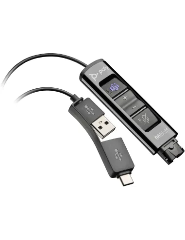 HP Poly DA85-M Adaptador USB a QD negro con TAA