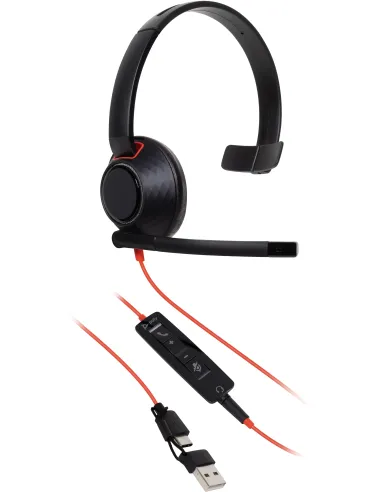 Poly Blackwire 5210 monoaural USB-C: auriculares con cable