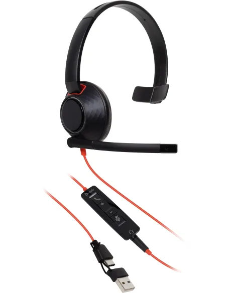 Poly Blackwire 5210 monoaural USB-C: auriculares con cable