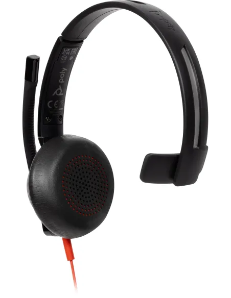 Poly Blackwire 5210 monoaural USB-C: auriculares con cable