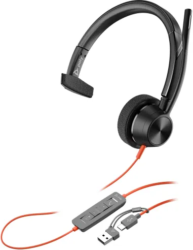 HP Poly Blackwire 3315 monoaural USB-C para oficina fija