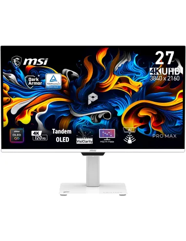 MSI PRO MAX 271UPXW12G 26,5" UltraHD 4K 120Hz QD-OLED Altura Ajustable
