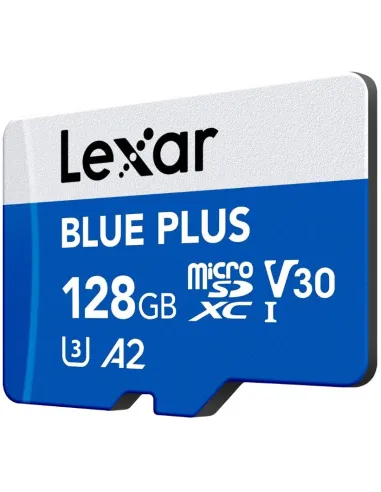 Lexar Blue Plus microSDXC 128GB con adaptador SD UHS-I A2