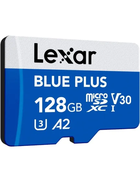 Lexar Blue Plus microSDXC 128GB con adaptador SD UHS-I A2