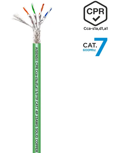 Ccable Ethernet AISENS A146-0667 Cat.7 305 m: S/FTP 600 MHz