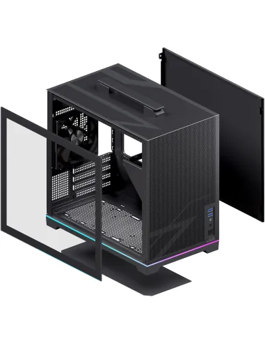 Einarex PM300 Core Black: caja Micro-ATX compacta con USB-C