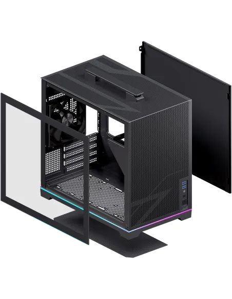 Einarex PM300 Core Black: caja Micro-ATX compacta con USB-C